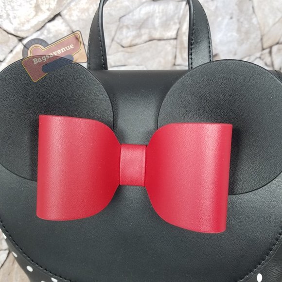Disney minnie mouse Backpack Novelty Bag Purse Black Polka Dot kate spade main image 8